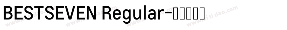 BESTSEVEN Regular字体转换